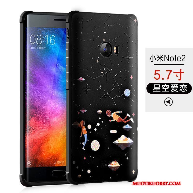 Mi Note 2 Kuori Musta Kotelo Trendi Puhelimen Kuoret All Inclusive Murtumaton Suojaus