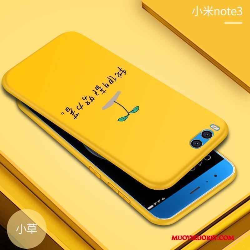 Mi Note 3 Kuori Pesty Suede Suojaus Punainen Murtumaton Puhelimen Kuoret Pehmeä Neste Pieni