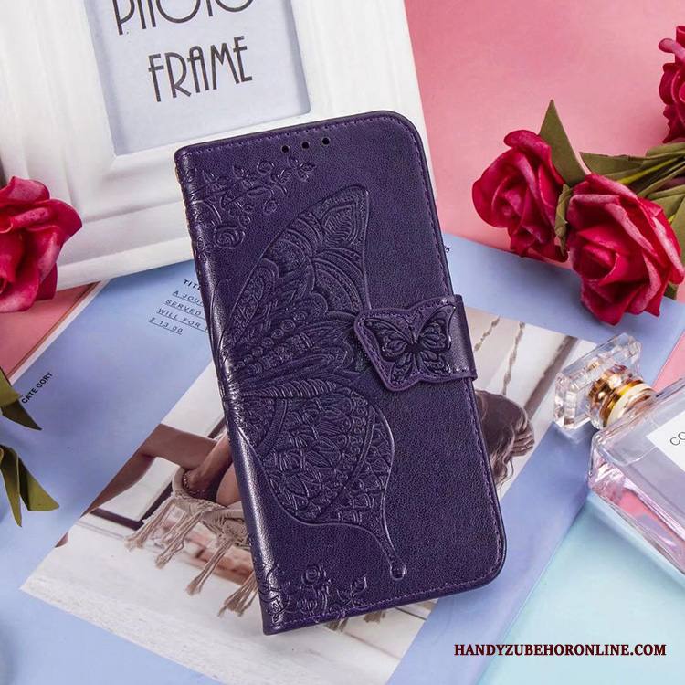 Moto G8 Power Kuori Simpukka Tuki Murtumaton Puhelimen Kuoret Nahkakotelo Sininen Salkku