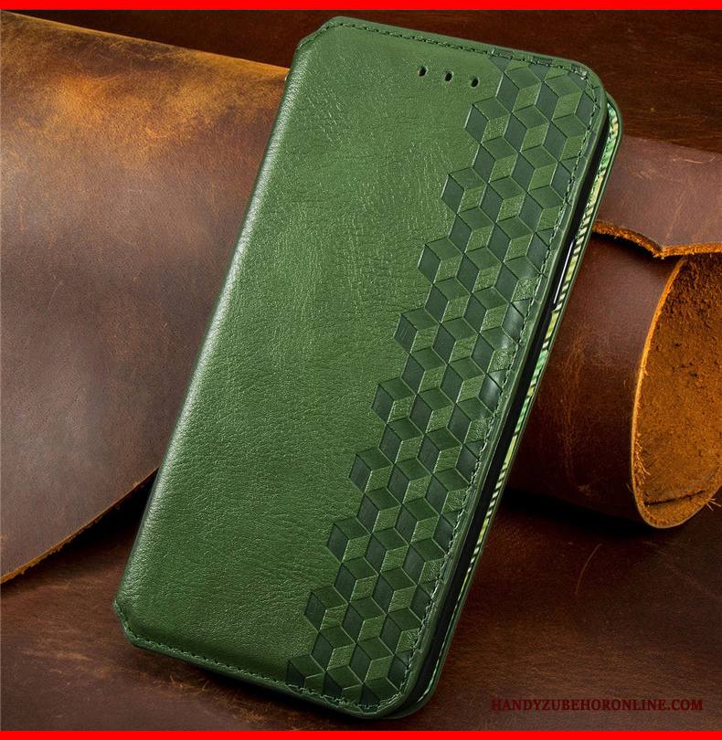 Moto G8 Power Lite Kuori Kukka Nahkakotelo Suojaus Puhelimen Kuoret Kohokuviointi Ulotteinen Vihreä