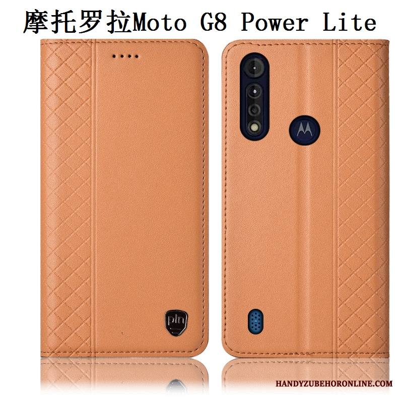 Moto G8 Power Lite Kuori Suojaus Murtumaton Kotelo Puhelimen Kuoret All Inclusive Aito Nahka