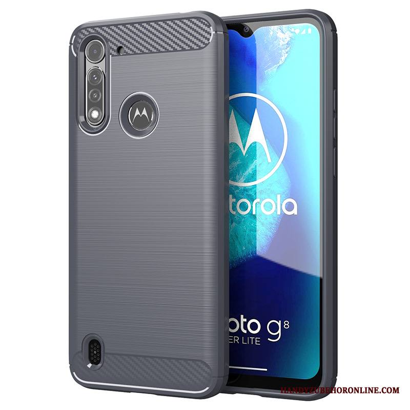 Moto G8 Power Lite Puhelimen Kuoret Musta Pehmeä Neste Ohut Kotelo Kuori