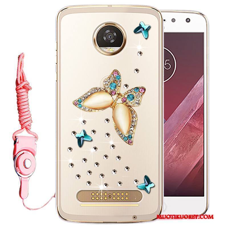 Moto Z Play Kuori Murtumaton Puhelimen Kuoret Silikoni Kulta Kotelo Strassi Suojaus