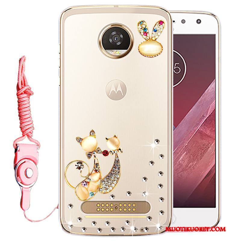 Moto Z Play Kuori Murtumaton Puhelimen Kuoret Silikoni Kulta Kotelo Strassi Suojaus