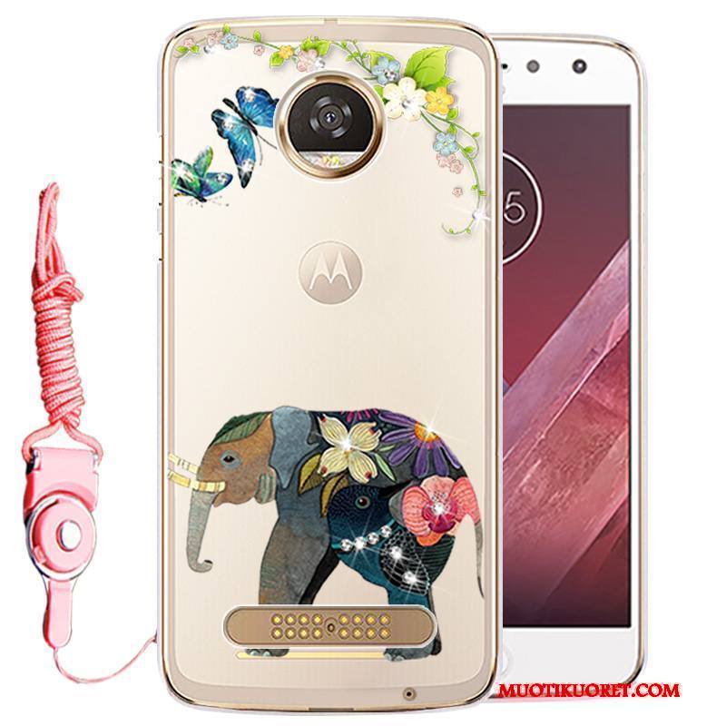 Moto Z Play Kuori Murtumaton Puhelimen Kuoret Silikoni Kulta Kotelo Strassi Suojaus