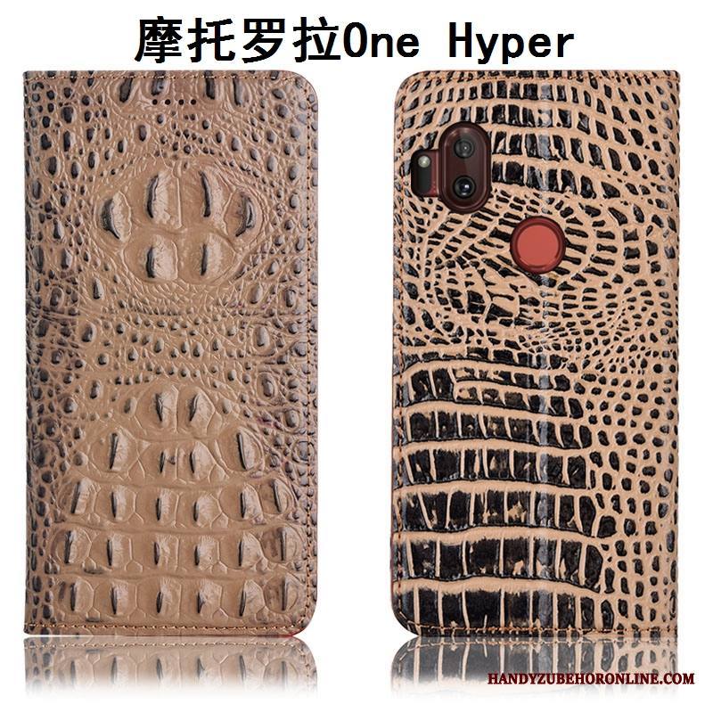 Motorola One Hyper Kuori Aito Nahka Kuoret Suojaus All Inclusive Kotelo Puhelimen Kuoret