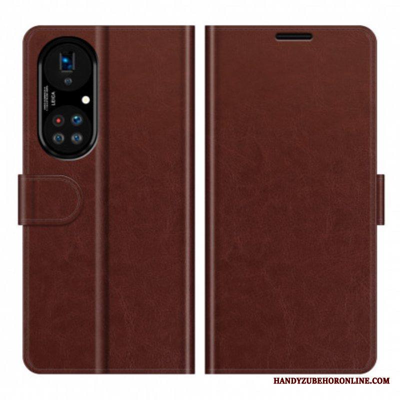 Nahkakotelo Huawei P50 Pro Tyylikäs Nahkasuunnittelu
