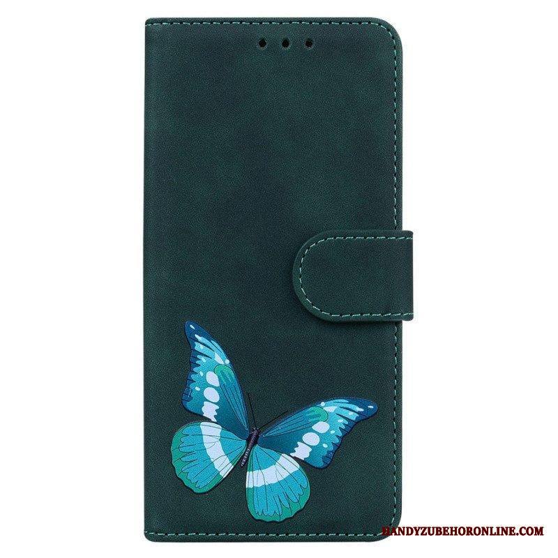 Nahkakotelo Samsung Galaxy A14 / A14 5G Perhossuunnittelu