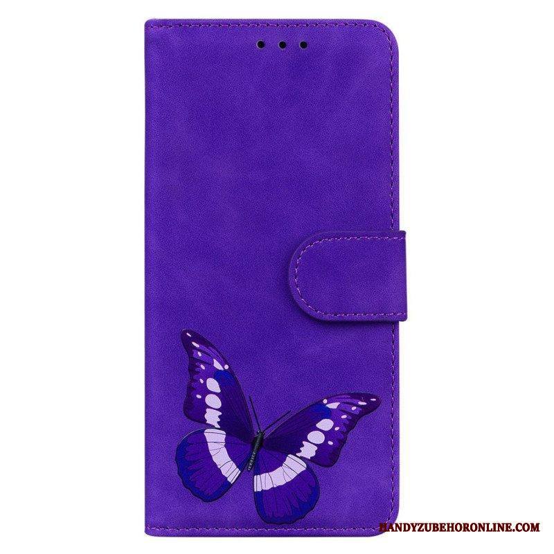 Nahkakotelo Samsung Galaxy A14 / A14 5G Perhossuunnittelu