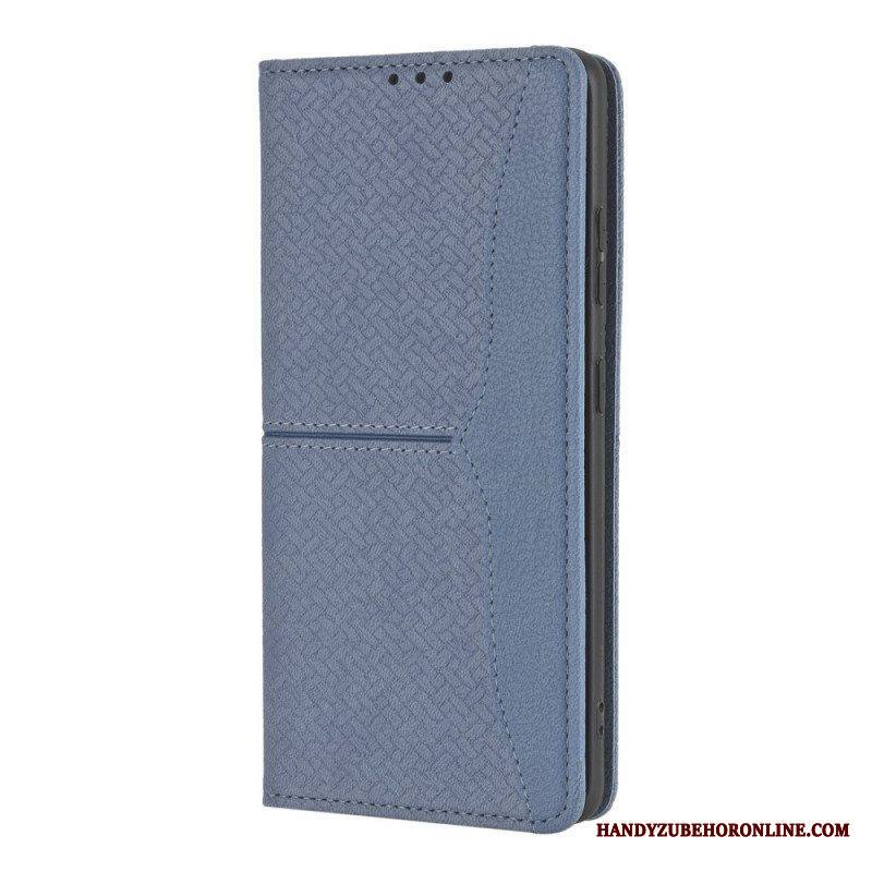 Nahkakotelo Samsung Galaxy S21 Ultra 5G Suojaketju Kuori Strappy Woven Leather Style