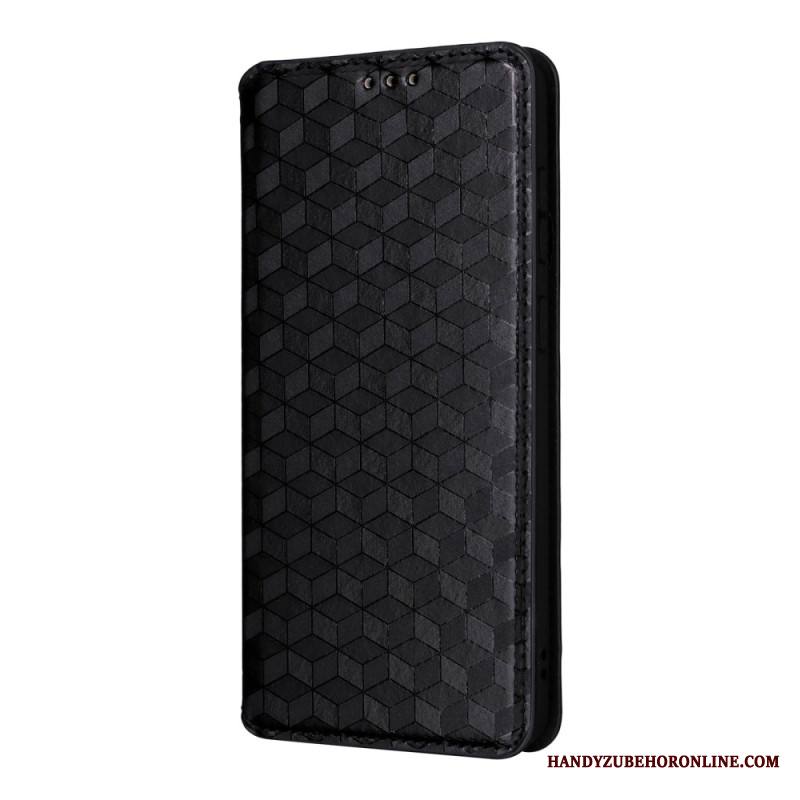 Nahkakotelo Samsung Galaxy S25 5g Edge 3d-kuutiot Suojakuori