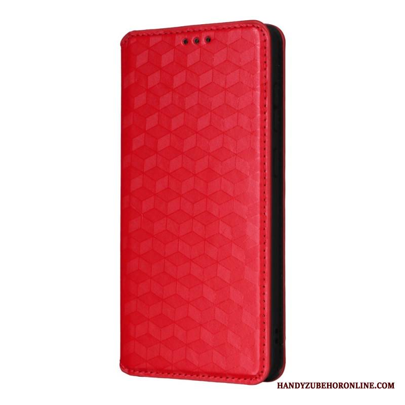 Nahkakotelo Samsung Galaxy S25 5g Edge 3d-kuutiot Suojakuori