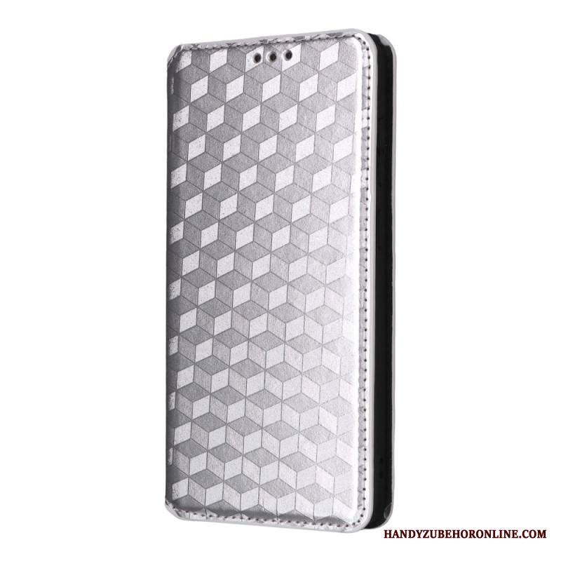 Nahkakotelo Samsung Galaxy S25 5g Edge 3d-kuutiot Suojakuori