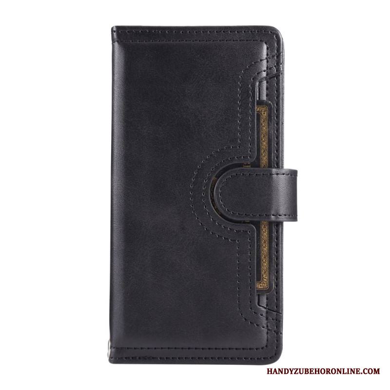 Nahkakotelo Samsung Galaxy S25 5g Edge Magneettinen Lompakko Ja Kaulanauha