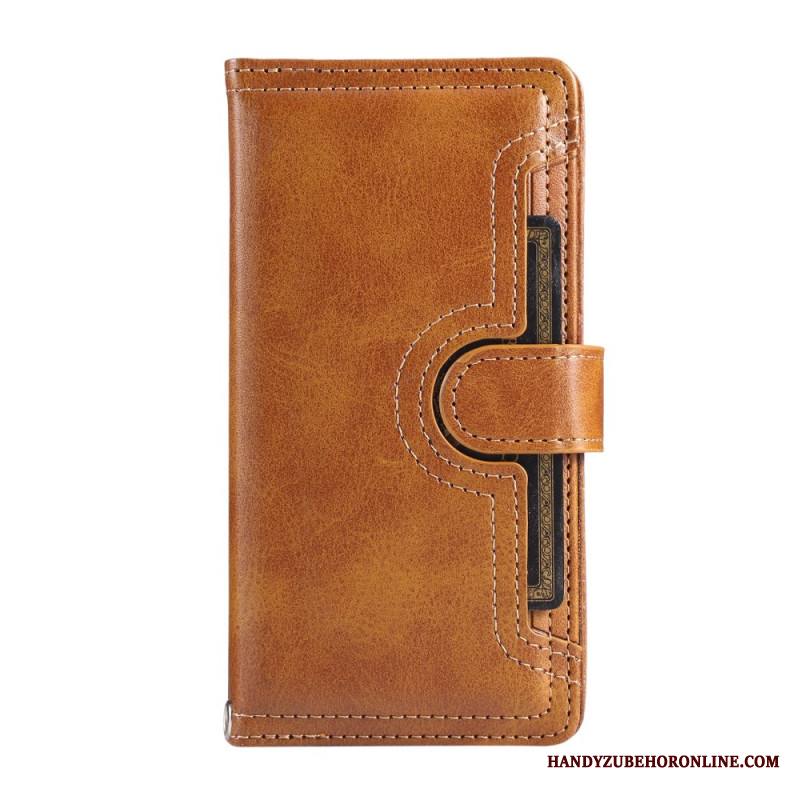 Nahkakotelo Samsung Galaxy S25 5g Edge Magneettinen Lompakko Ja Kaulanauha