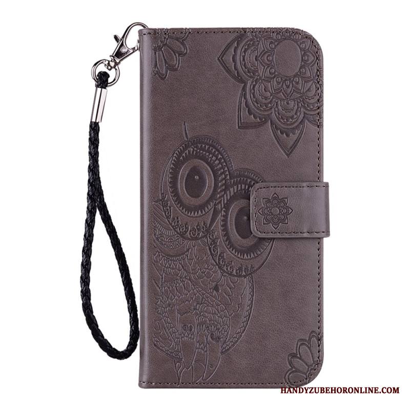 Nahkakotelo Samsung Galaxy S25 5g Edge Pöllöt Ja Hihna