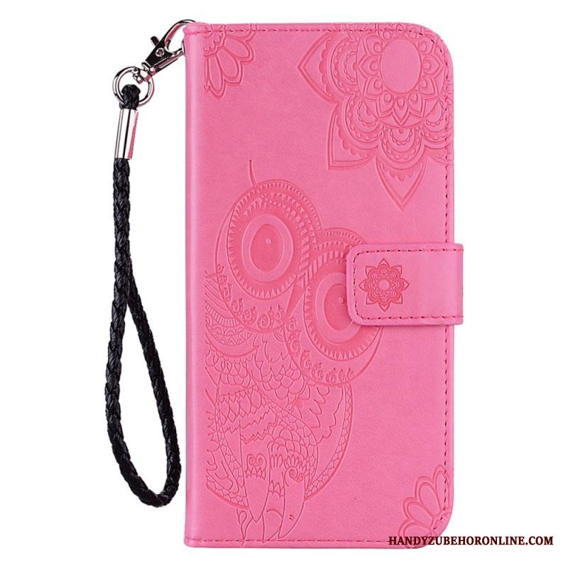 Nahkakotelo Samsung Galaxy S25 5g Edge Pöllöt Ja Hihna