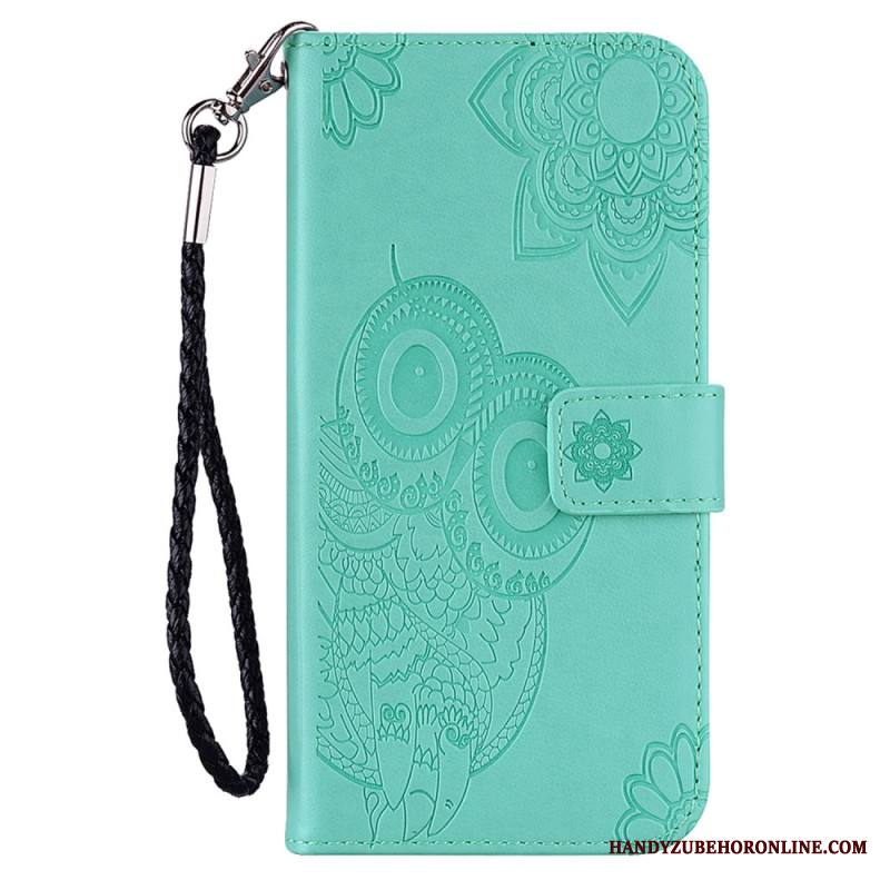 Nahkakotelo Samsung Galaxy S25 5g Edge Pöllöt Ja Hihna