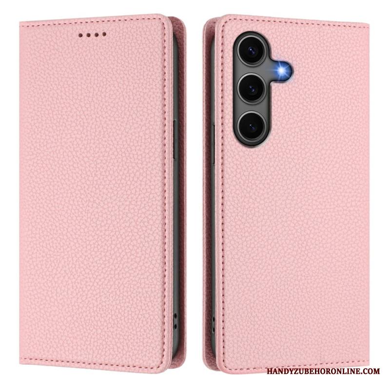 Nahkakotelo Samsung Galaxy S25 5g Litsikuvioinen Rfid-esto