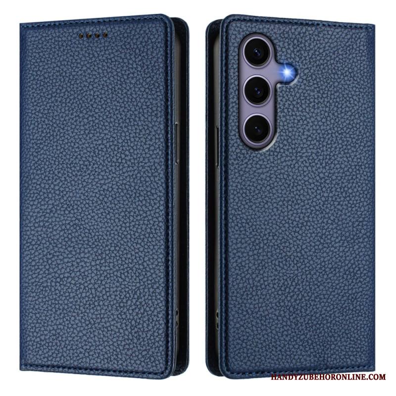 Nahkakotelo Samsung Galaxy S25 5g Litsikuvioinen Rfid-esto