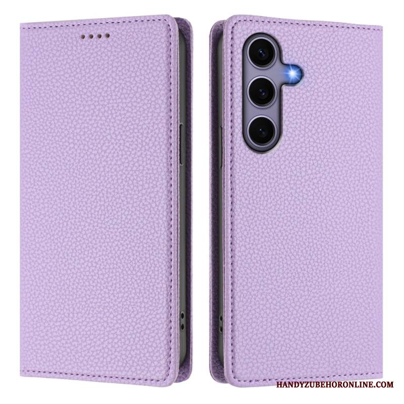 Nahkakotelo Samsung Galaxy S25 5g Litsikuvioinen Rfid-esto