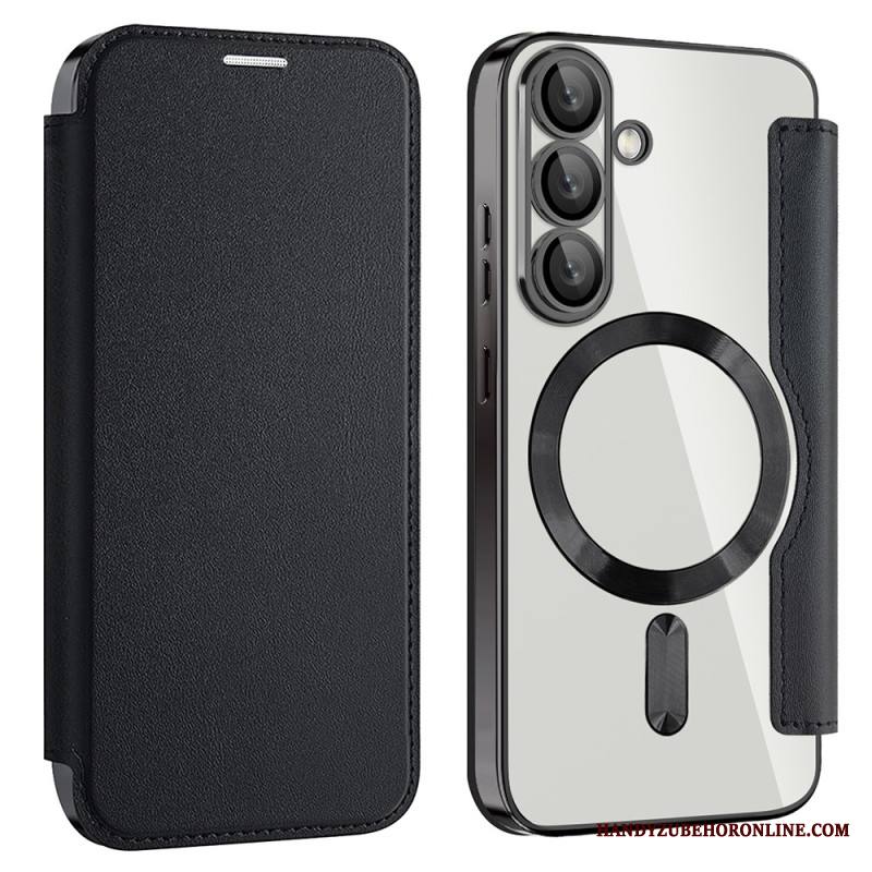 Nahkakotelo Samsung Galaxy S25 5g Nahkaefekti Yhteensopiva Magsafen Ja Rfid-suojauksen Kanssa Suojakuori