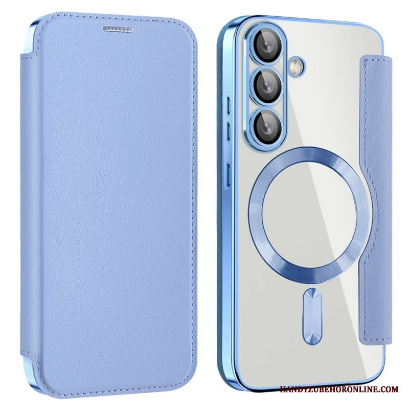 Nahkakotelo Samsung Galaxy S25 5g Nahkaefekti Yhteensopiva Magsafen Ja Rfid-suojauksen Kanssa Suojakuori