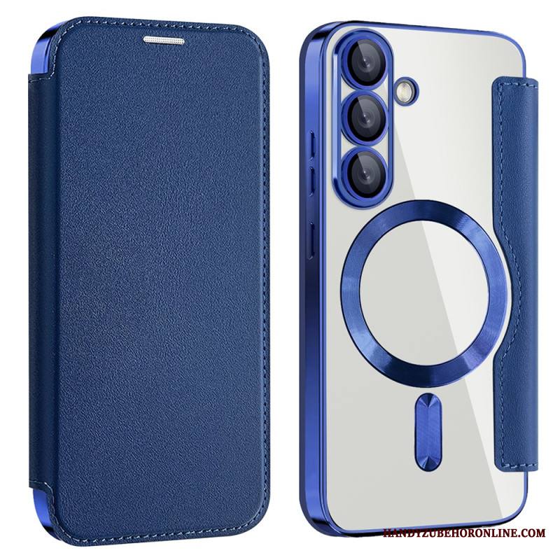 Nahkakotelo Samsung Galaxy S25 5g Nahkaefekti Yhteensopiva Magsafen Ja Rfid-suojauksen Kanssa Suojakuori