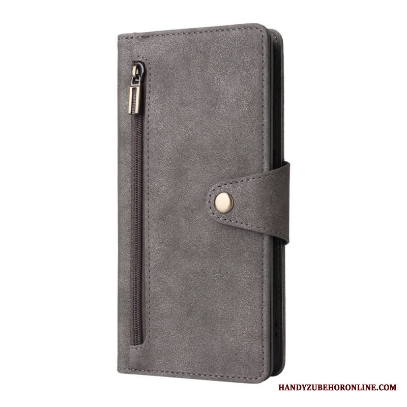 Nahkakotelo Samsung Galaxy S25 Fe Lompakko Vetoketjulla