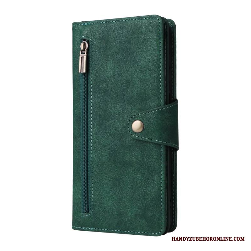 Nahkakotelo Samsung Galaxy S25 Fe Lompakko Vetoketjulla