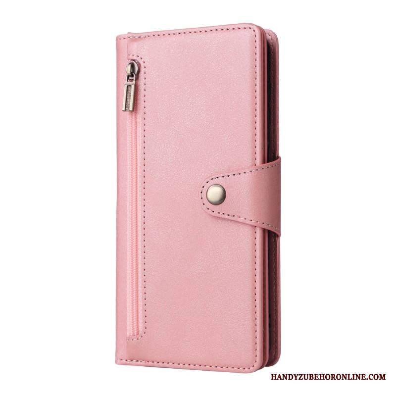 Nahkakotelo Samsung Galaxy S25 Fe Lompakko Vetoketjulla