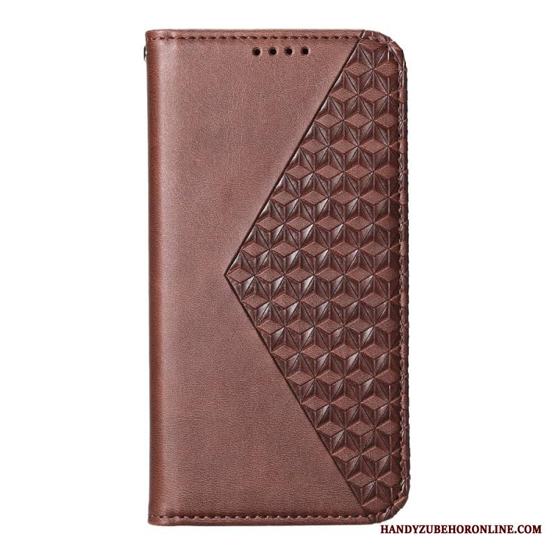 Nahkakotelo Samsung Galaxy S25 Fe Timanttikuvio Hihnalla