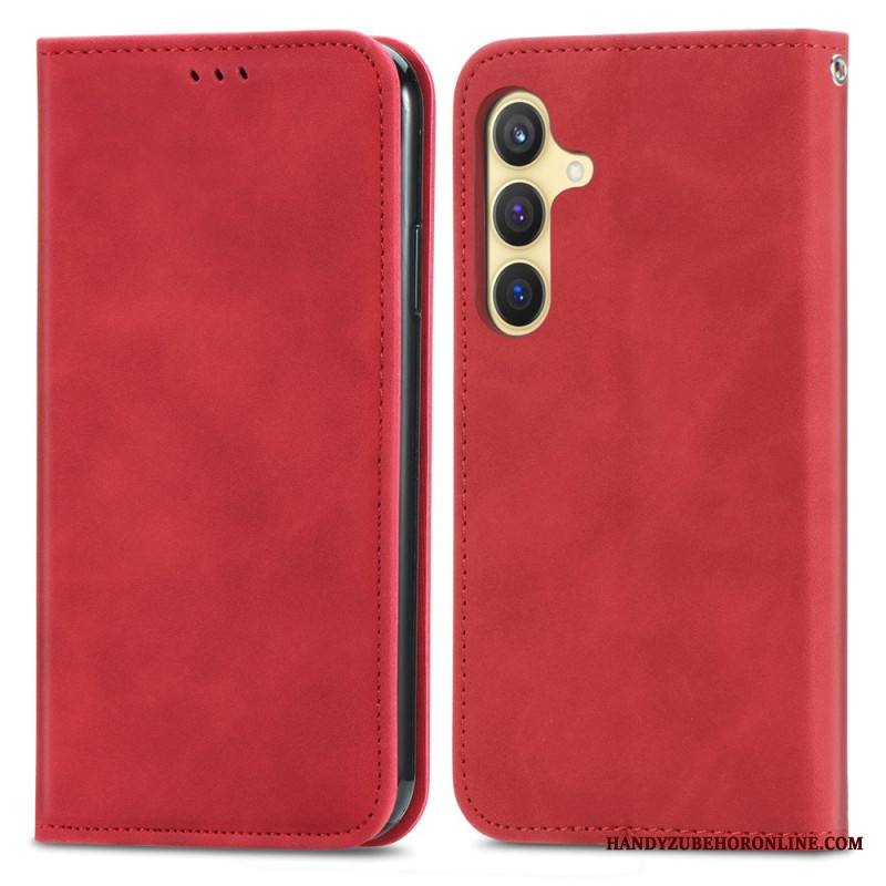 Nahkakotelo Samsung Galaxy S25 Plus 5g Mokkanahkajäljitelmä