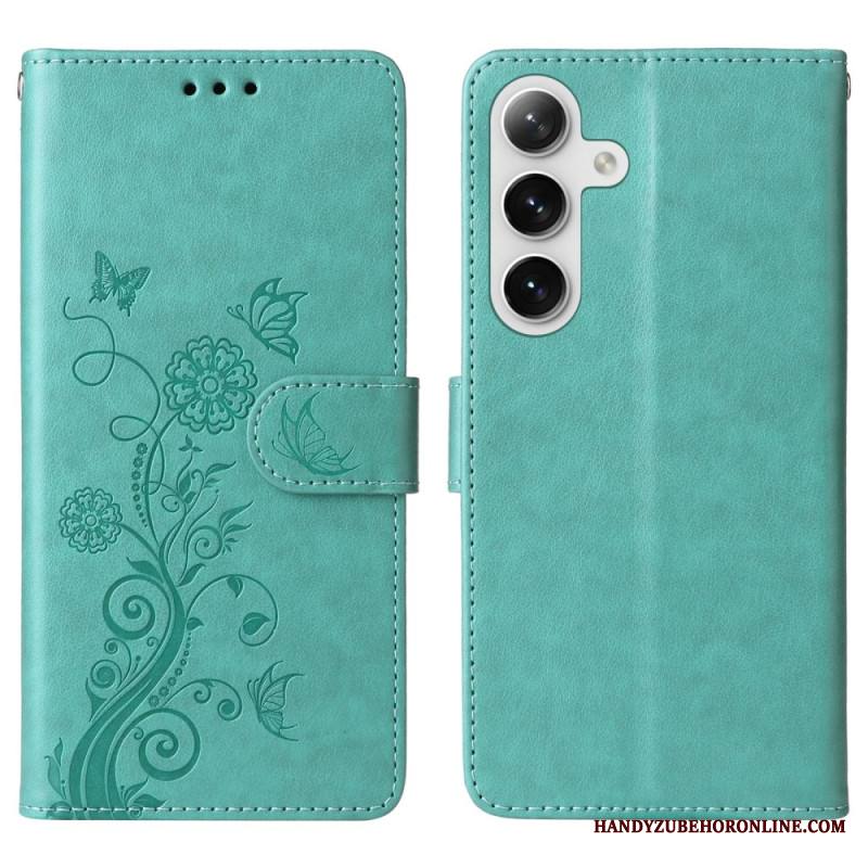 Nahkakotelo Samsung Galaxy S25 Plus 5g Pieniä Kukkia