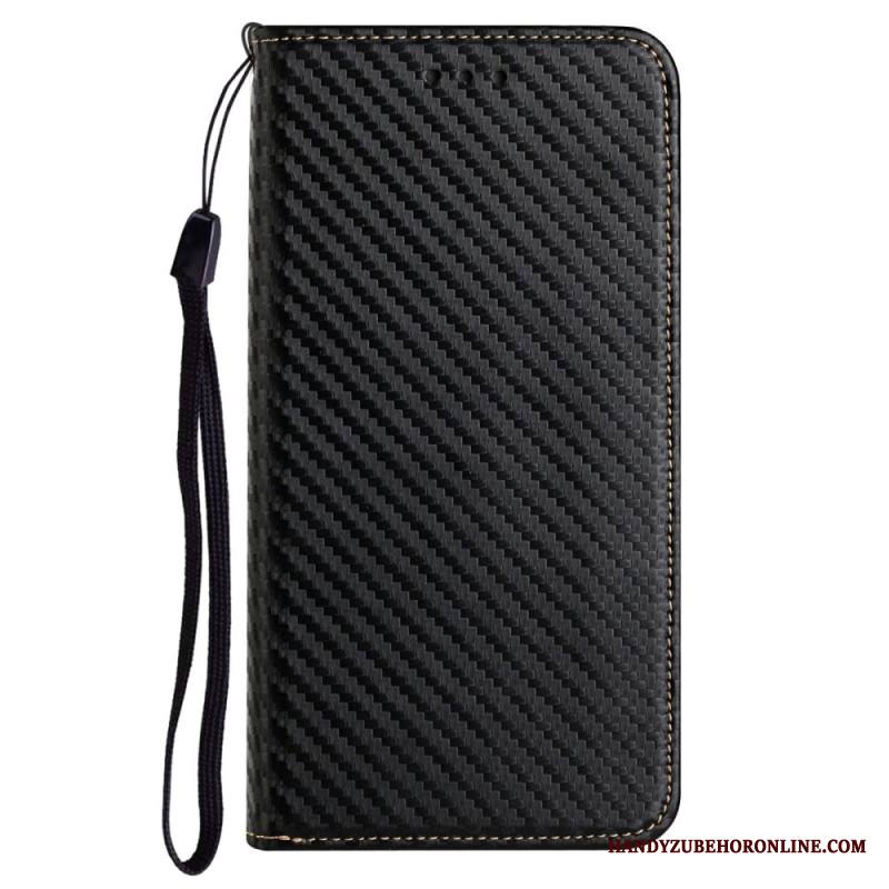 Nahkakotelo Samsung Galaxy S25 Ultra 5g Hiilikuitu Hihnalla Suojakuori