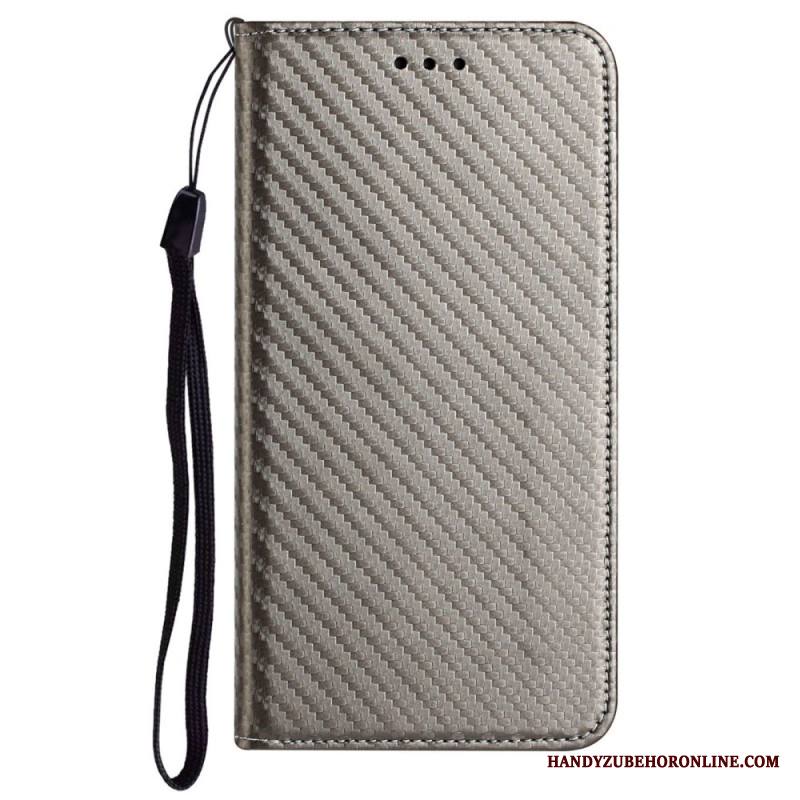 Nahkakotelo Samsung Galaxy S25 Ultra 5g Hiilikuitu Hihnalla Suojakuori