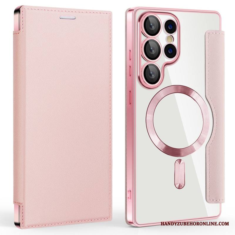 Nahkakotelo Samsung Galaxy S25 Ultra 5g Magsafe-yhteensopiva Rfid-suojatun Nahkakuvion Kanssa