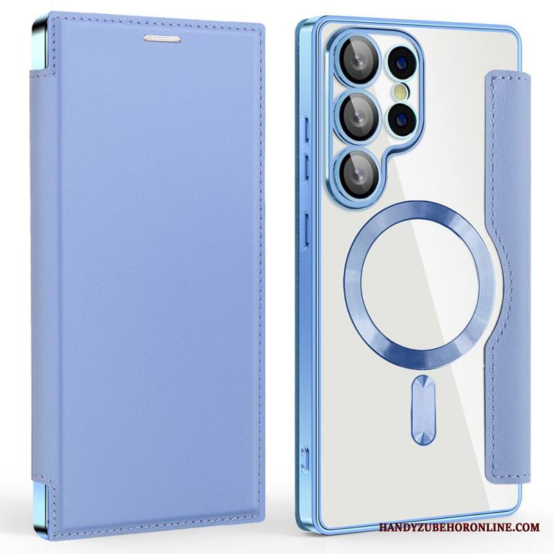 Nahkakotelo Samsung Galaxy S25 Ultra 5g Magsafe-yhteensopiva Rfid-suojatun Nahkakuvion Kanssa