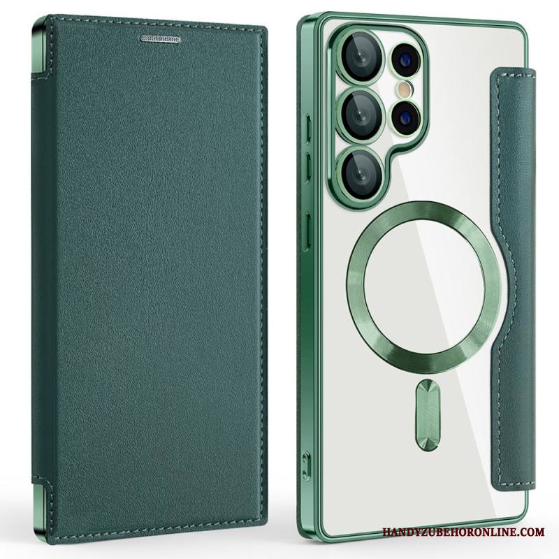 Nahkakotelo Samsung Galaxy S25 Ultra 5g Magsafe-yhteensopiva Rfid-suojatun Nahkakuvion Kanssa