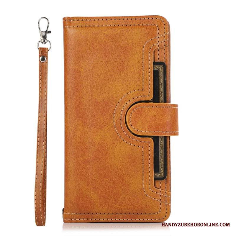 Nahkakotelo Samsung Galaxy S26 Magneettinen Lompakko Ja Nauha