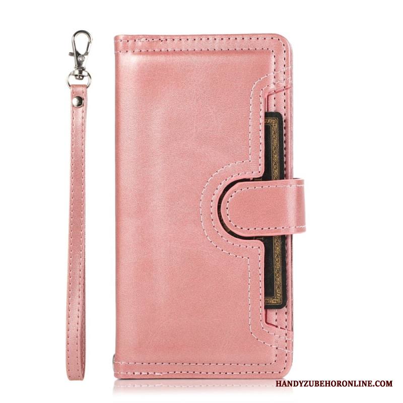 Nahkakotelo Samsung Galaxy S26 Magneettinen Lompakko Ja Nauha