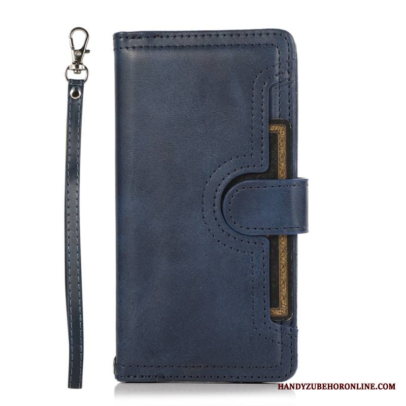 Nahkakotelo Samsung Galaxy S26 Magneettinen Lompakko Ja Nauha