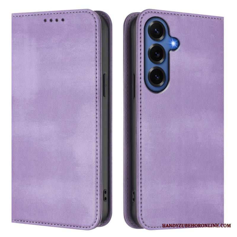 Nahkakotelo Samsung Galaxy S26 Plus Teksturoitu Rfid-suojaus Retro