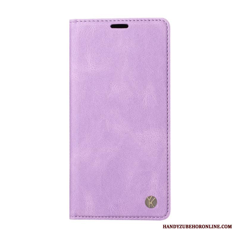 Nahkakotelo Samsung Galaxy S26 Ultra Yikatu Mokkanahkaefekti