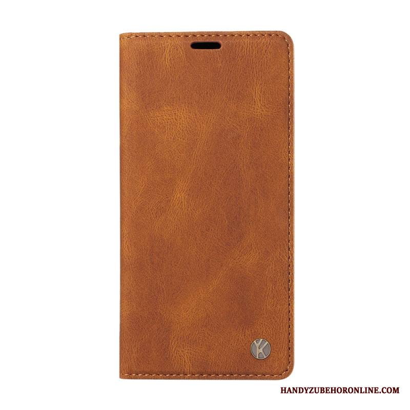 Nahkakotelo Samsung Galaxy S26 Ultra Yikatu Mokkanahkaefekti