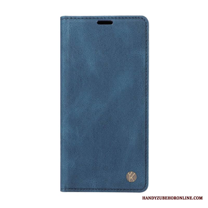 Nahkakotelo Samsung Galaxy S26 Ultra Yikatu Mokkanahkaefekti