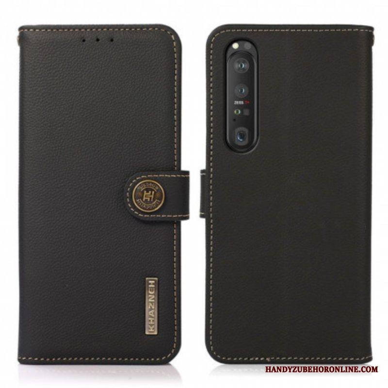 Nahkakotelo Sony Xperia 1 III Keinonahka Khazneh Rfid