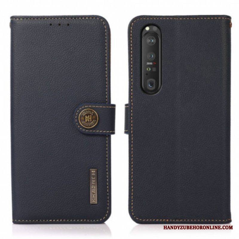 Nahkakotelo Sony Xperia 1 III Keinonahka Khazneh Rfid