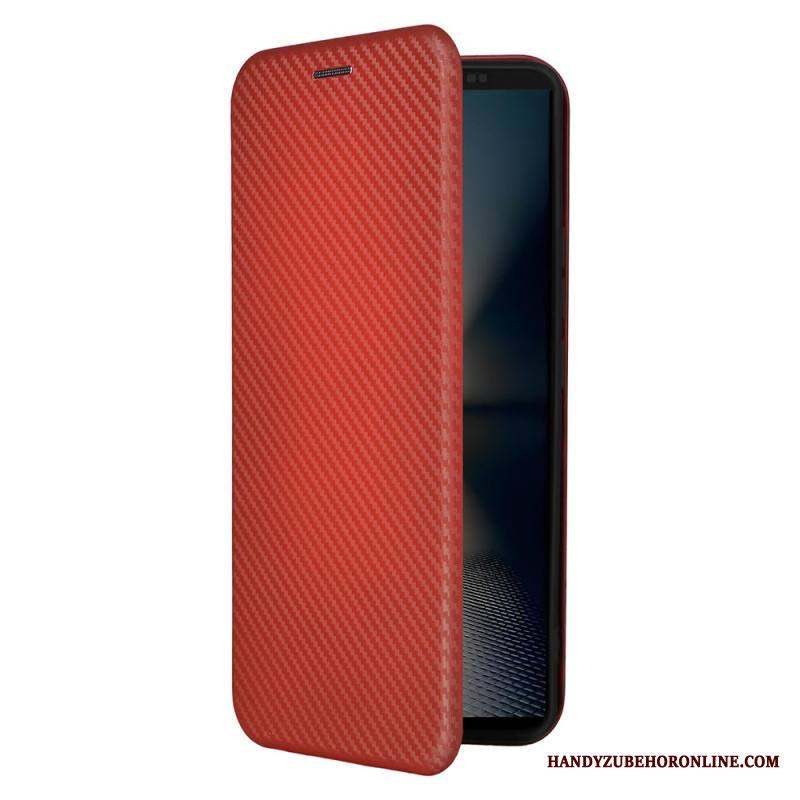 Nahkakotelo Sony Xperia 1 Vii Hiilikuitu