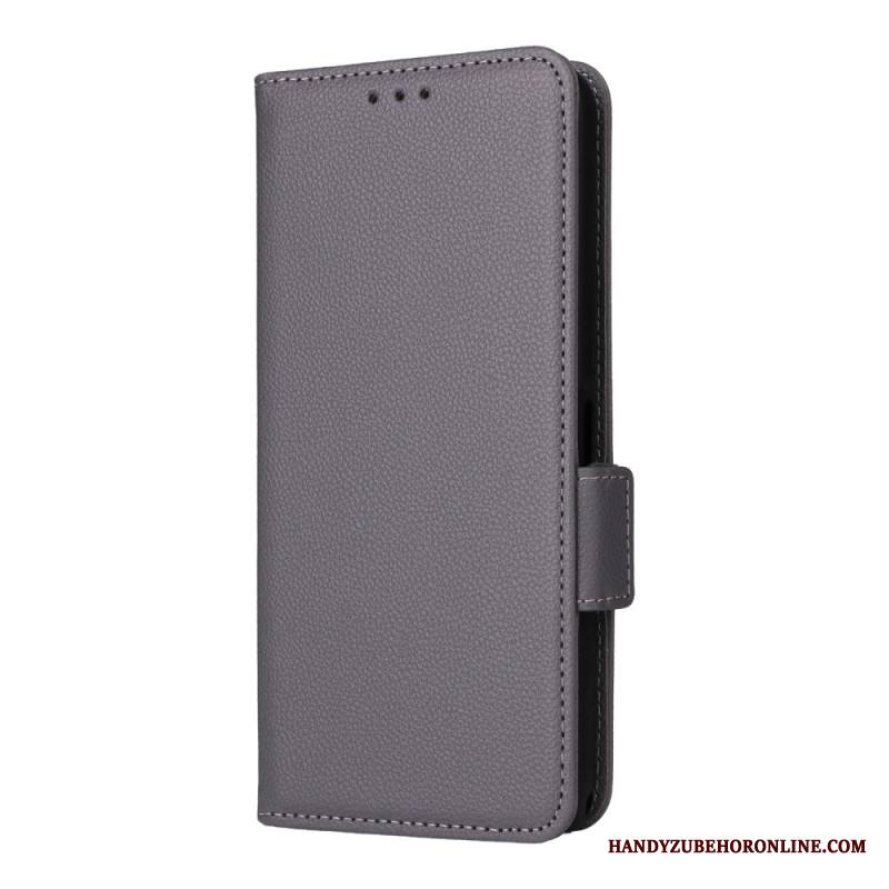 Nahkakotelo Sony Xperia 1 Vii Litsikuvio Hihnalla